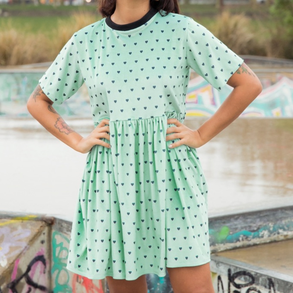 NWT Tallulah’s Threads Mint Green Love Bug Babydoll Dress